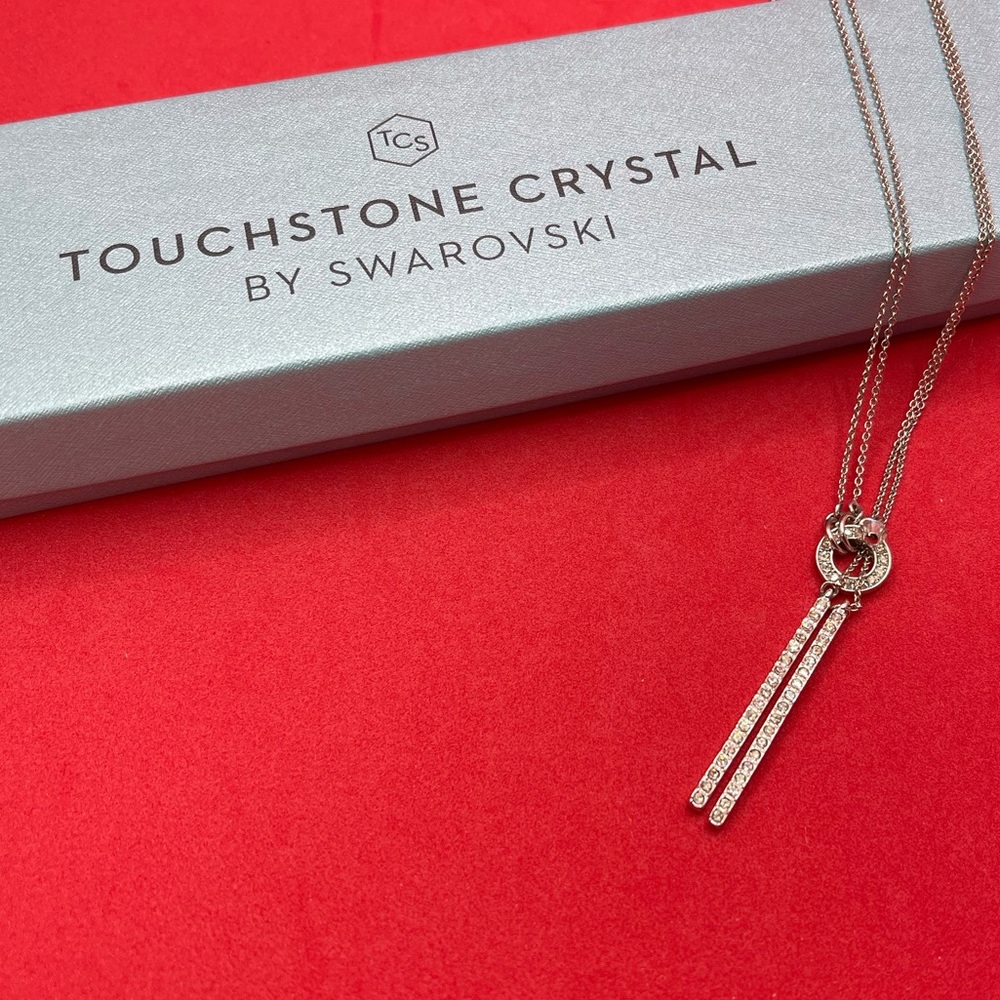 Touchstone Crystal Pave Stick Lariat